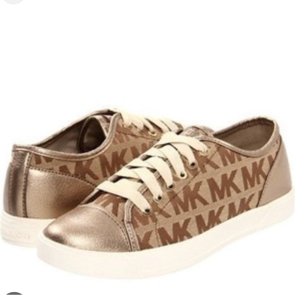 Michael Kors City Sneaker Signature Jacquard Bronze 7 - Picture 17 of 17
